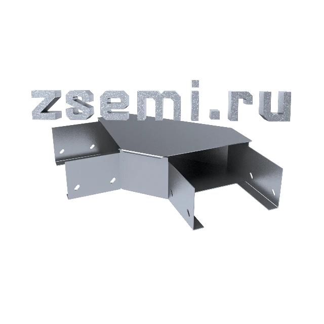 Короб ГКУЗ-300х65 УТ2.5 цинк (угловой замковый плоский 90 гр., основание 1.5 мм, крышка 1.2 мм)