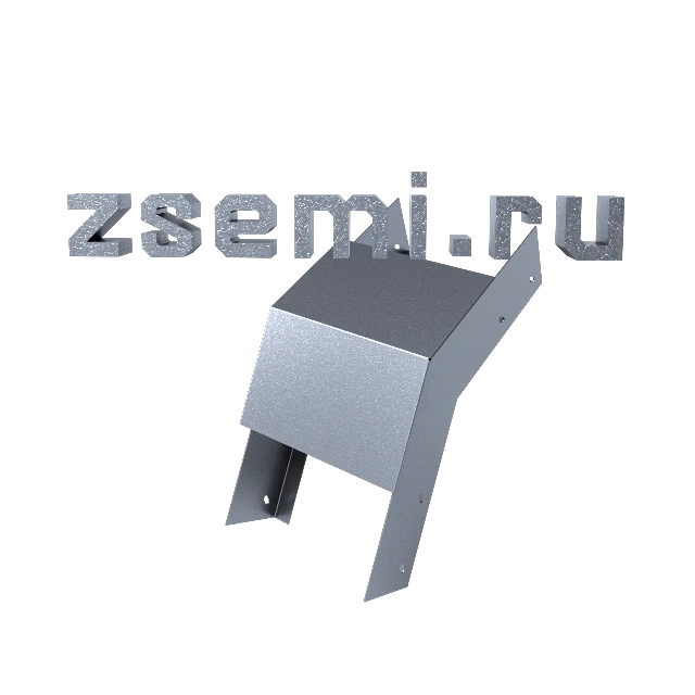 Короб ГКУВНЗ-400х60/45 УТ2.5 цинк (угловой замковый вниз 45 гр., 0,7 мм)