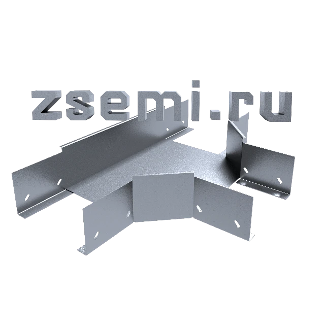 Лоток ТЗ-500х100 УТ2.5 цинк (лоток Т-образный замковый) (0,7мм)