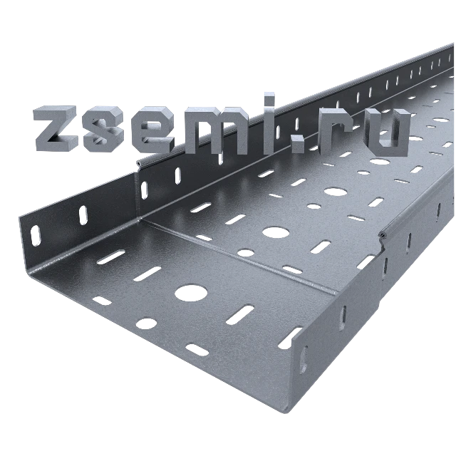 Лоток ПЗ-50х50х3000 перфорированный замковый УТ2.5 цинк (0,7мм)